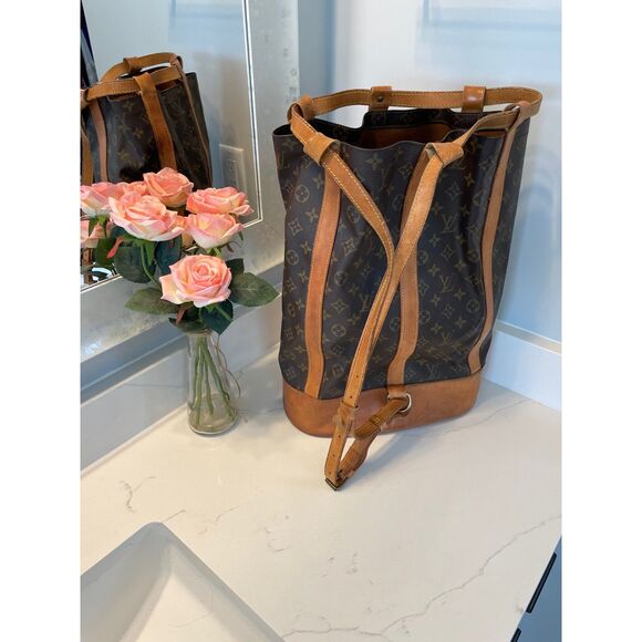 Louis Vuitton Authentic Randonnee PM Monogram Hobo Backpack Bag main image 7